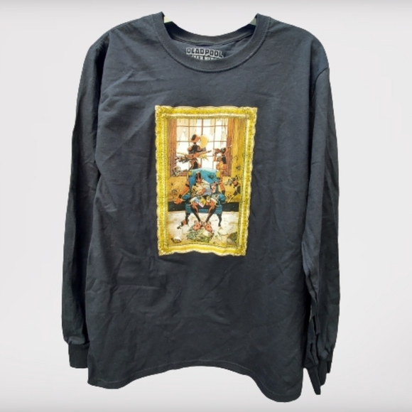 Marvel Deadpool Club Merc Black Longsleeve T-Shirt